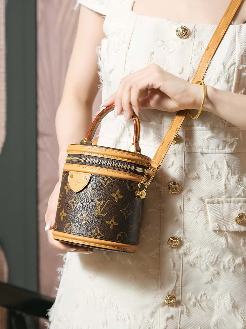 Louis Vuitton Cannes Nano Bag with Gold Hardware