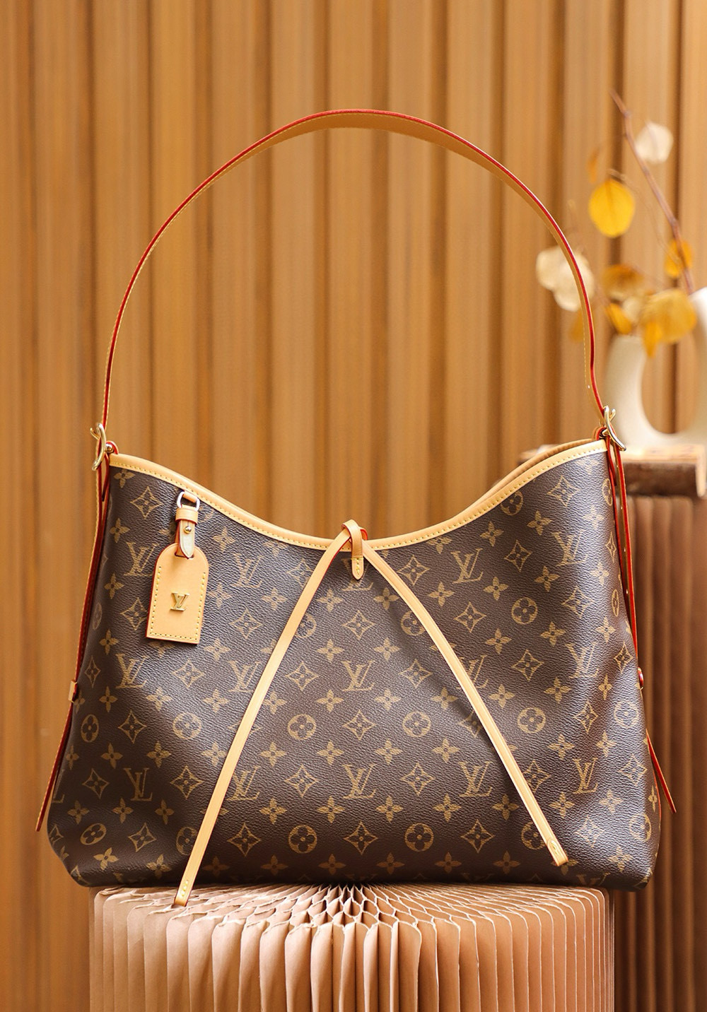 Louis Vuitton CarryAll MM Bag Monogram with Gold Hardware