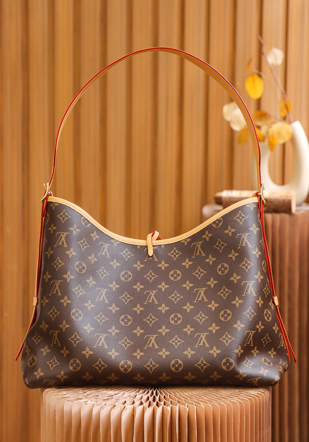 Louis Vuitton CarryAll MM Bag Monogram with Gold Hardware