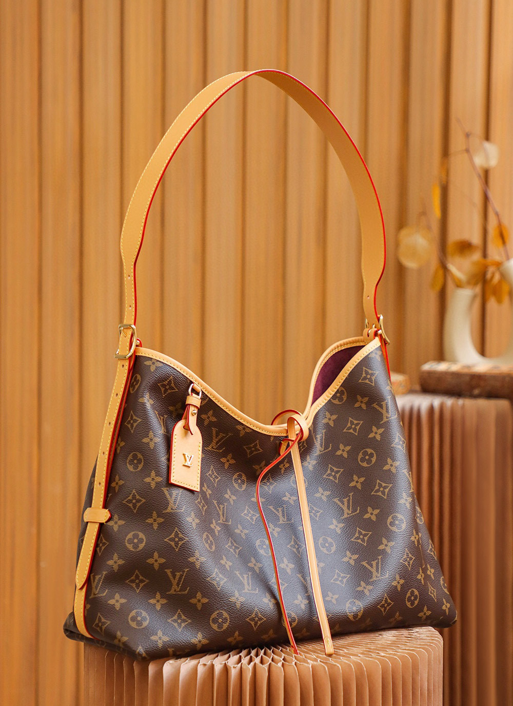 Louis Vuitton CarryAll MM Bag Monogram with Gold Hardware