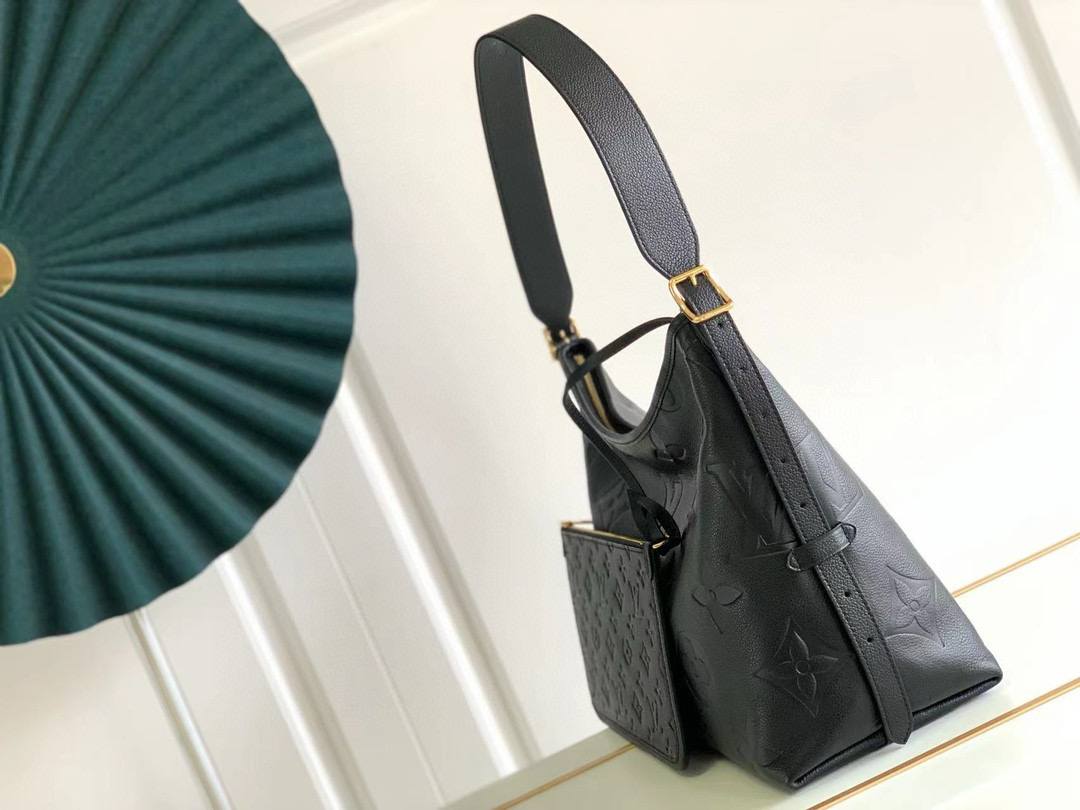 Louis Vuitton CarryAll MM Bag Black with Gold Hardware