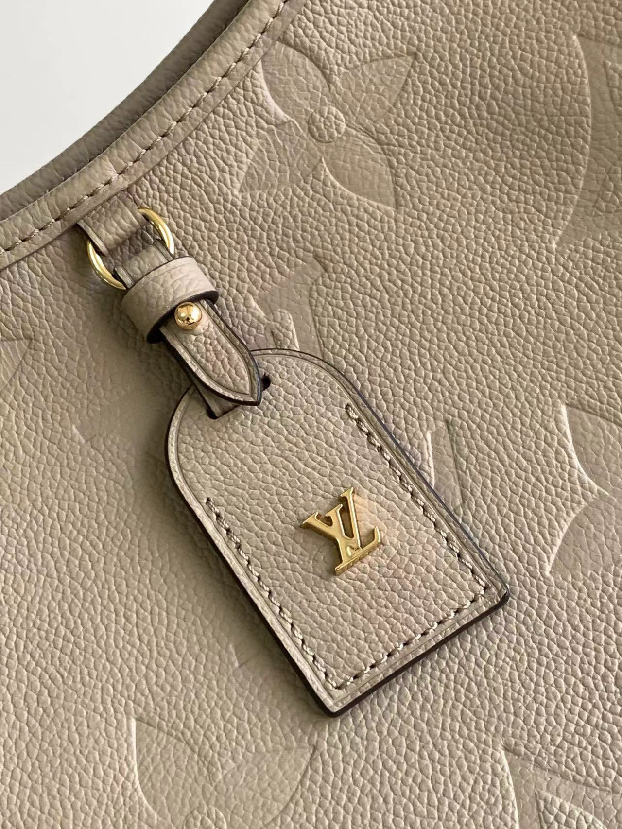 Louis Vuitton CarryAll MM Bag Dove with Gold Hardware