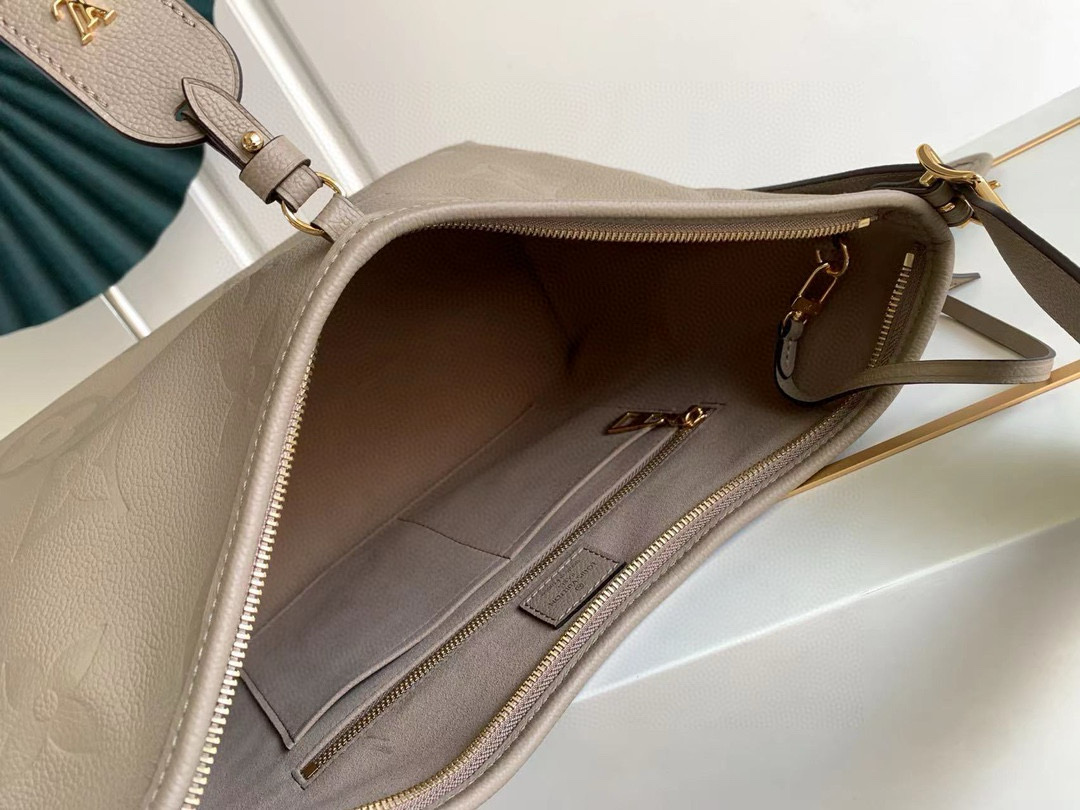 Louis Vuitton CarryAll MM Bag Dove with Gold Hardware