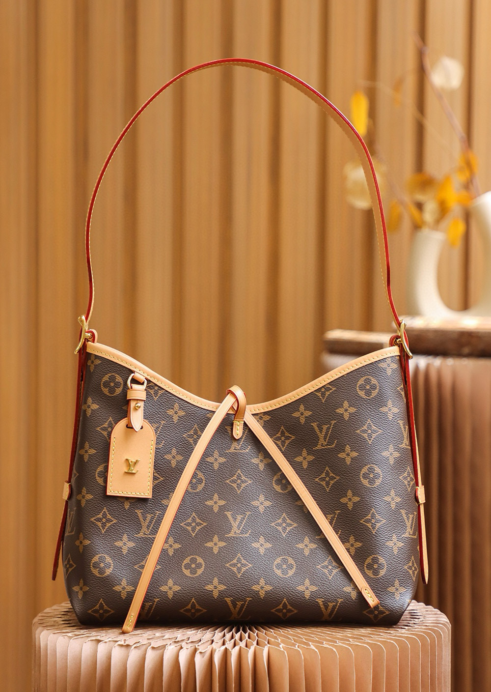 Louis Vuitton CarryAll PM Bag Monogram with Gold Hardware