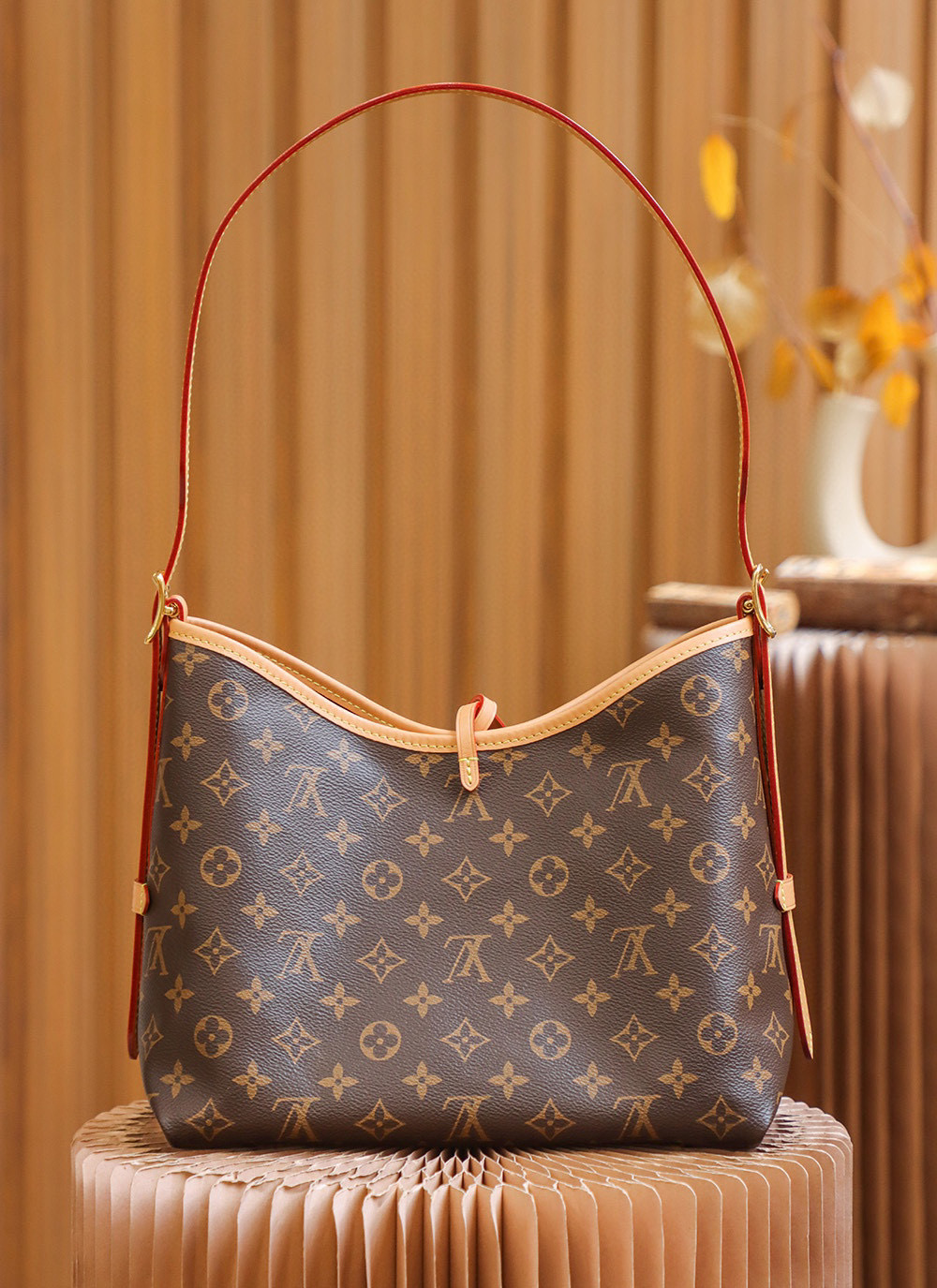 Louis Vuitton CarryAll PM Bag Monogram with Gold Hardware