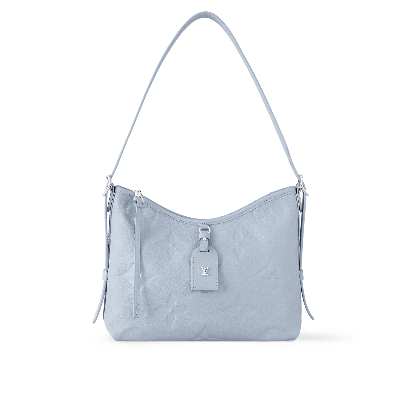 Louis Vuitton CarryAll PM Bag Light Blue with Silver Hardware