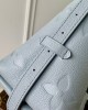 Louis Vuitton CarryAll PM Bag Light Blue with Silver Hardware