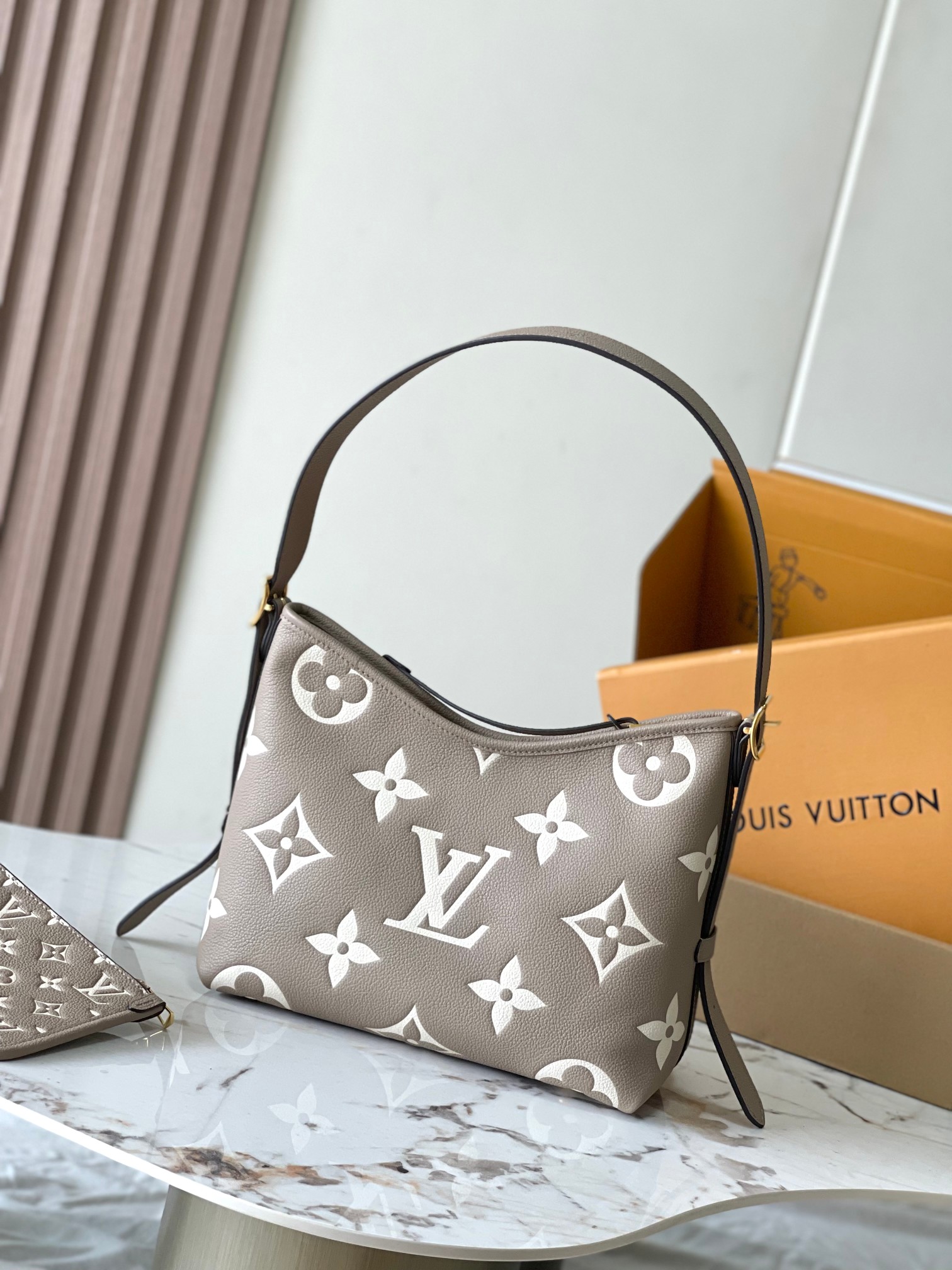 Louis Vuitton CarryAll PM Bag Dove/Cream with Gold Hardware