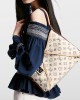 Louis Vuitton CarryAll PM Bag Multicolor Beige with Gold Hardware