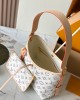 Louis Vuitton CarryAll PM Bag Multicolor Beige with Gold Hardware