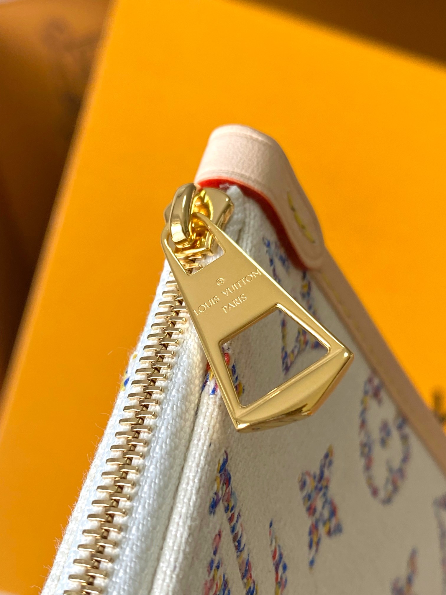 Louis Vuitton CarryAll PM Bag Multicolor Beige with Gold Hardware