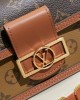 Louis Vuitton Dauphine Chain Wallet Bag Monogram with Gold Hardware