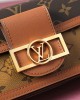 Louis Vuitton Dauphine EastWest Bag Monogram with Gold Hardware