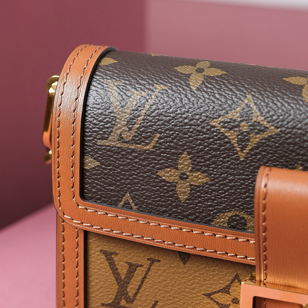 Louis Vuitton Dauphine EastWest Bag Monogram with Gold Hardware