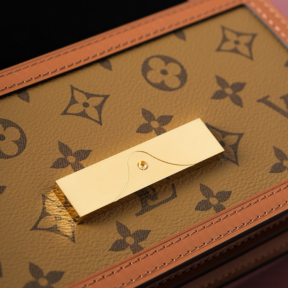 Louis Vuitton Dauphine EastWest Bag Monogram with Gold Hardware