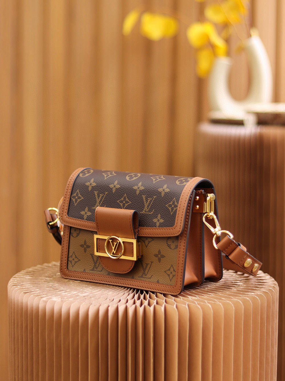 Louis Vuitton Dauphine Mini Bag Monogram with Gold Hardware