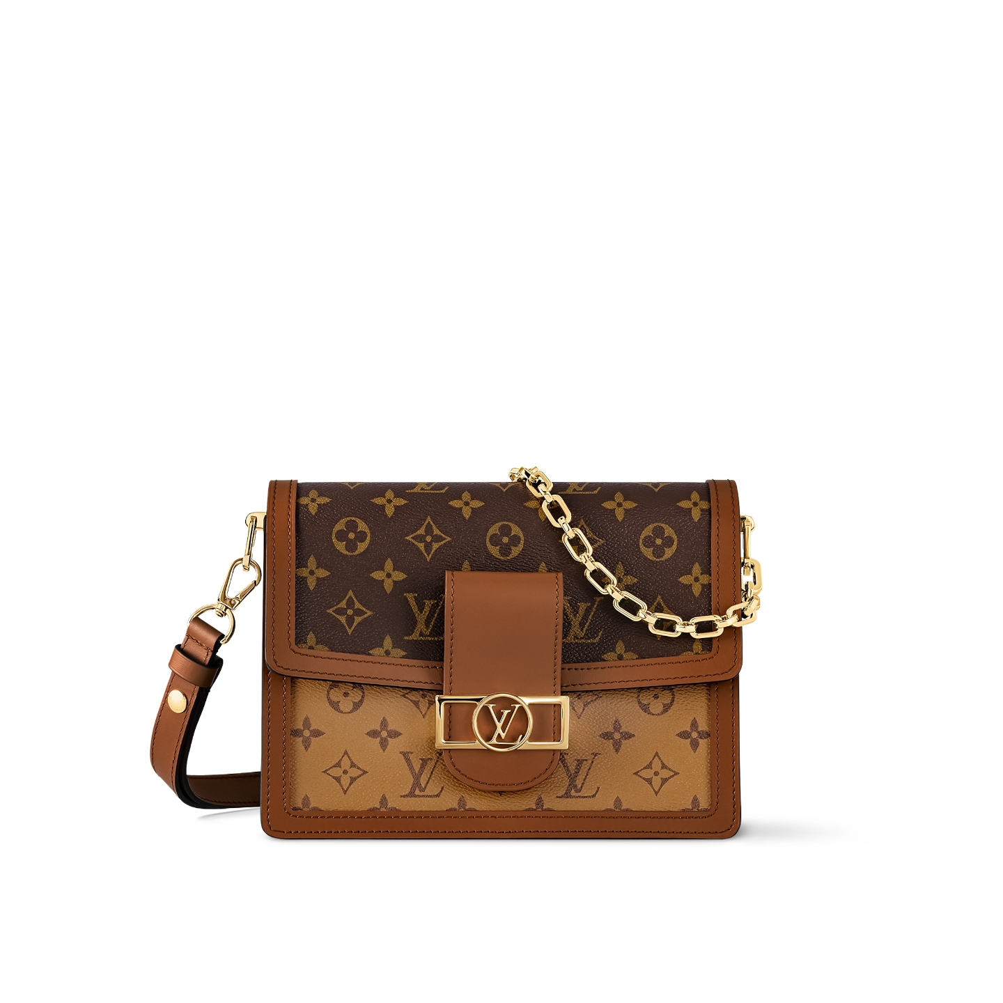 Louis Vuitton Dauphine MM Bag Monogram with Gold Hardware