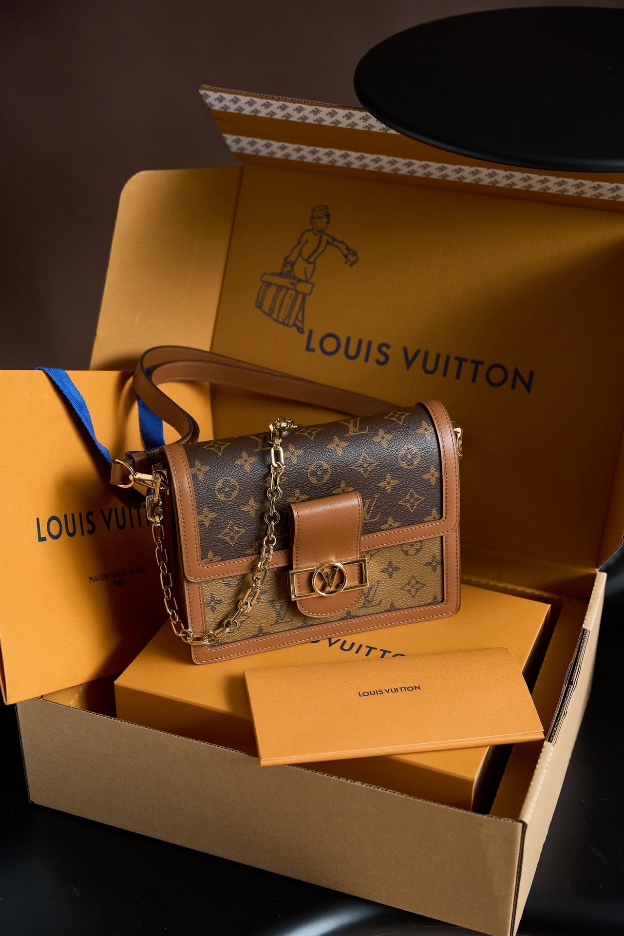 Louis Vuitton Dauphine MM Bag Monogram with Gold Hardware