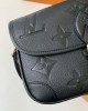 Louis Vuitton Diane Baguette Bag Black with Gold Hardware