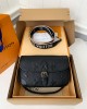 Louis Vuitton Diane Baguette Bag Black with Gold Hardware