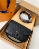 Louis Vuitton Diane Baguette Bag Black with Gold Hardware