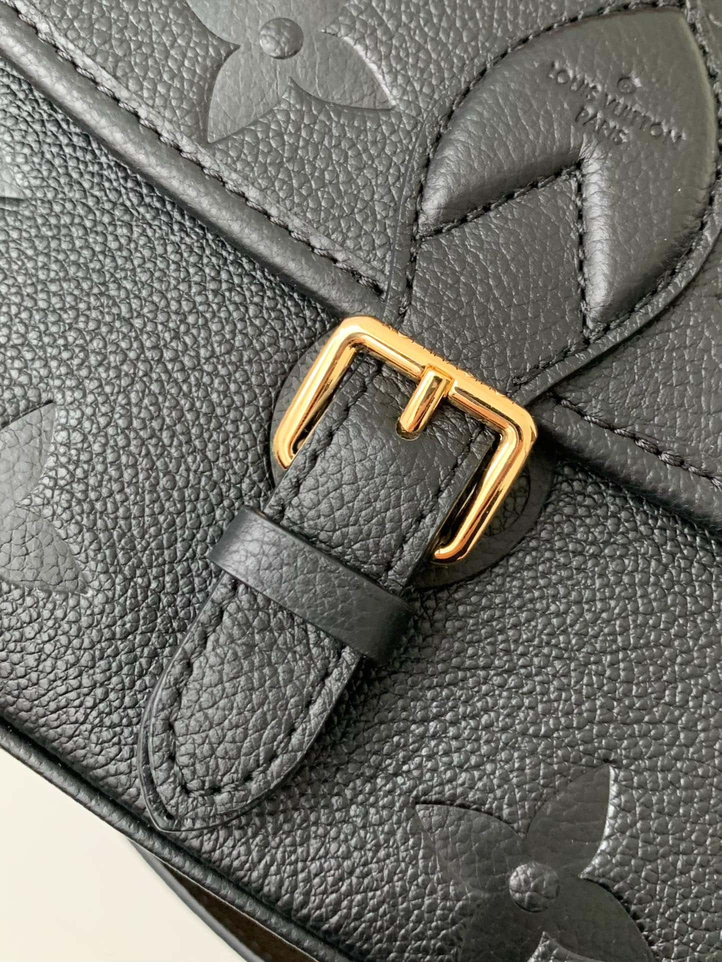 Louis Vuitton Diane Baguette Bag Black with Gold Hardware