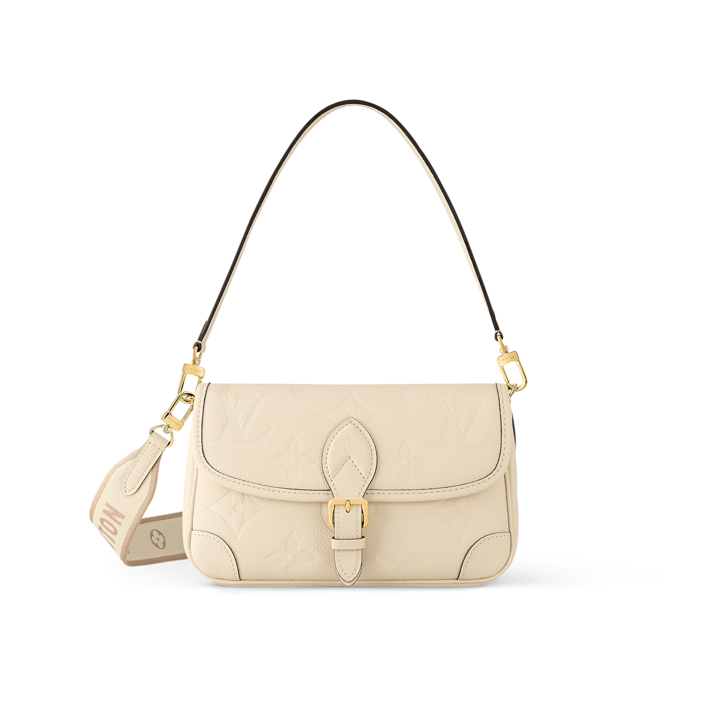 Louis Vuitton Diane Baguette Bag Cream with Gold Hardware