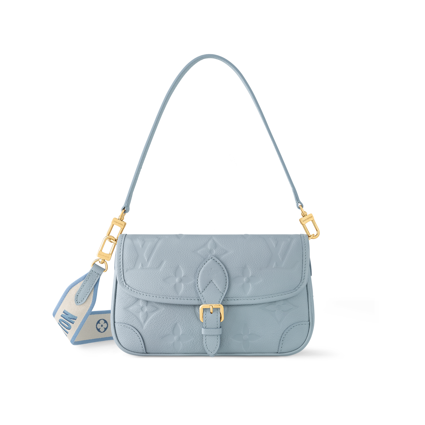 Louis Vuitton Diane Baguette Bag Blue Hour with Gold Hardware