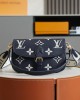 Louis Vuitton Diane Baguette Bag Navy Blue/Cream with Gold Hardware