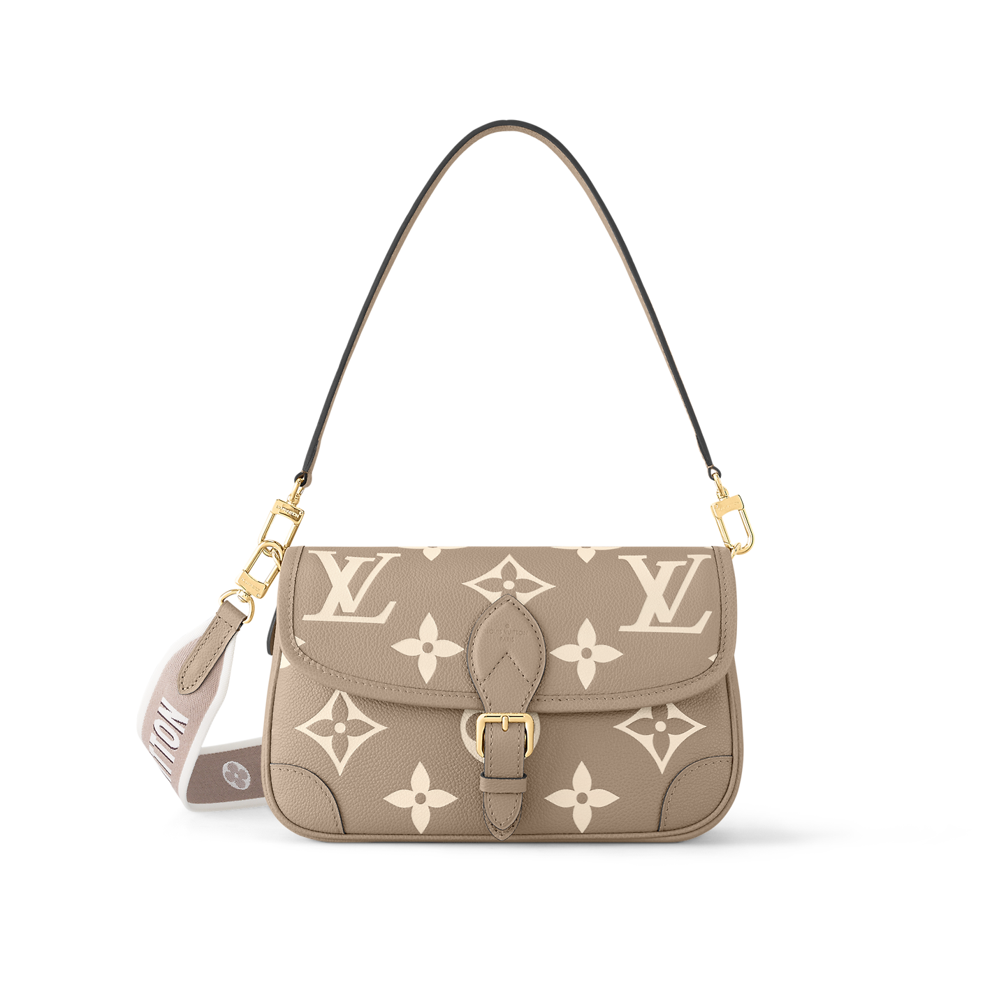 Louis Vuitton Diane Baguette Bag Navy Dove/Cream with Gold Hardware