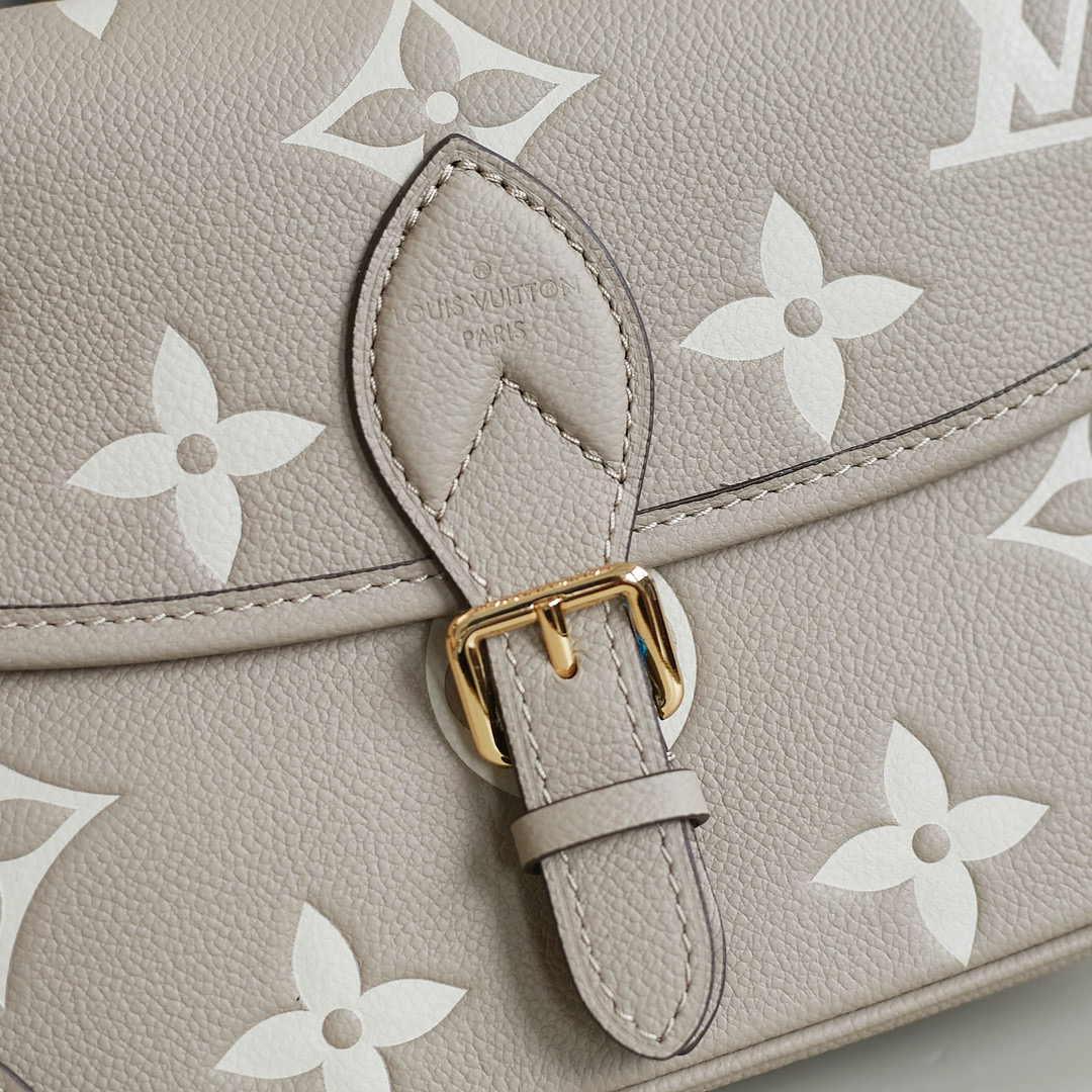 Louis Vuitton Diane Baguette Bag Navy Dove/Cream with Gold Hardware