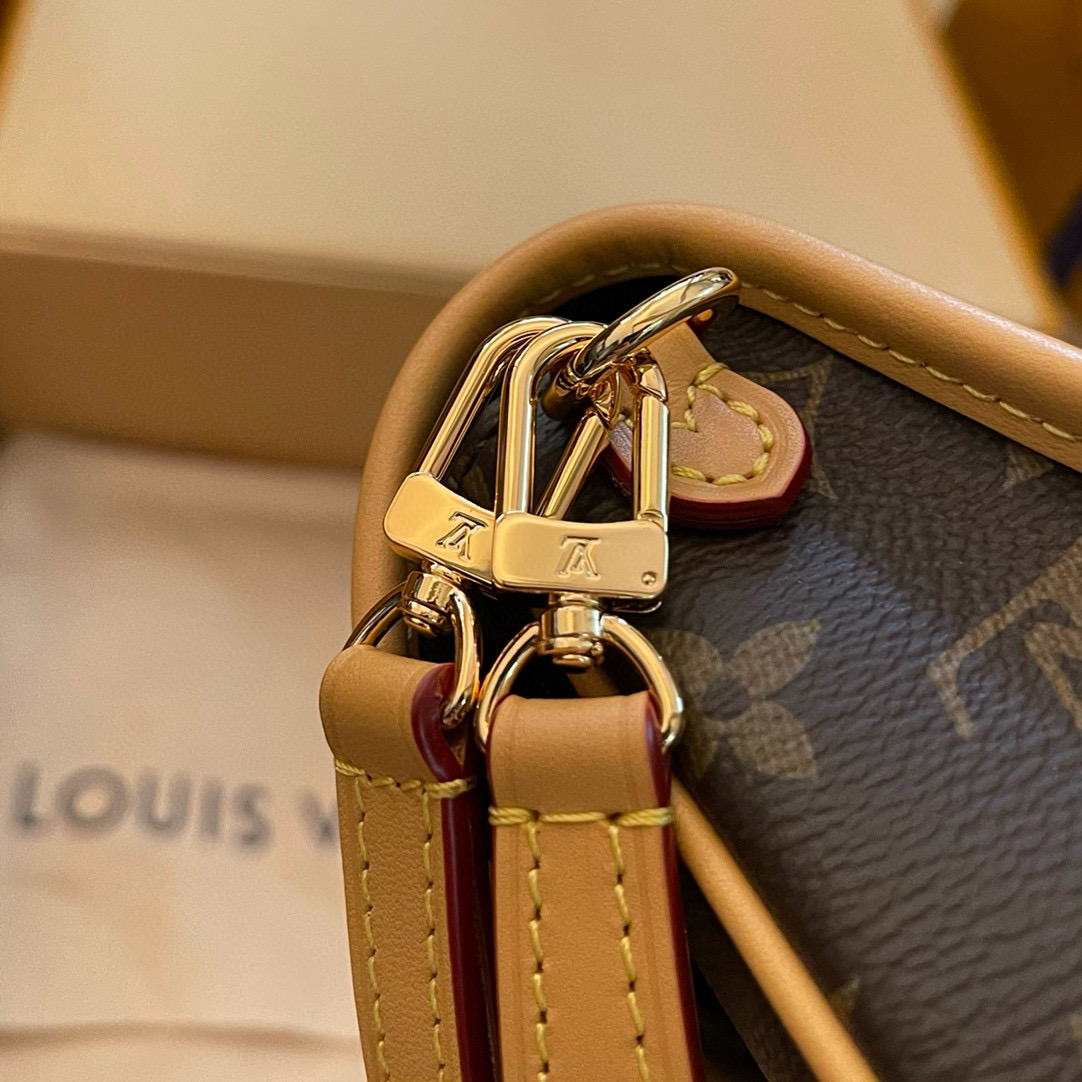 Louis Vuitton Diane Nano Baguette Bag Monogram with Gold Hardware