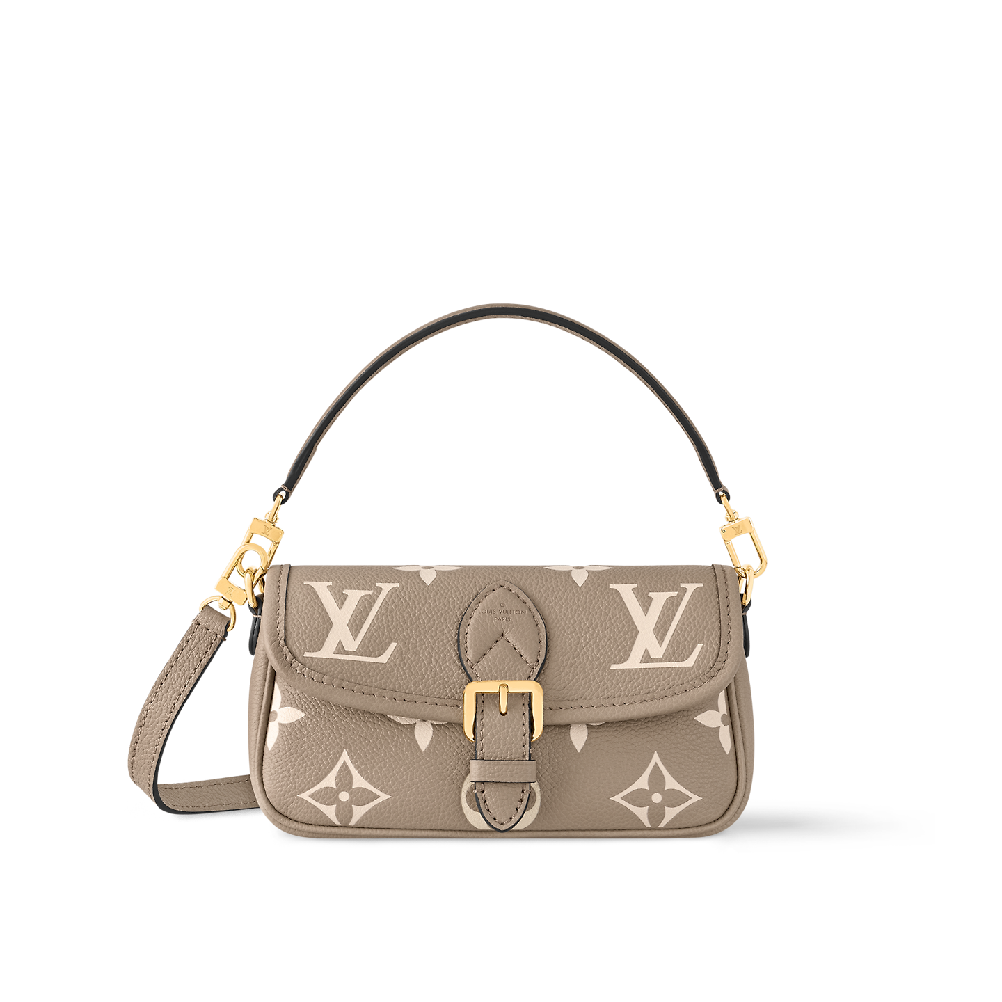 Louis Vuitton Diane Nano Baguette Bag Tourterelle Beige/Cream with Gold Hardware