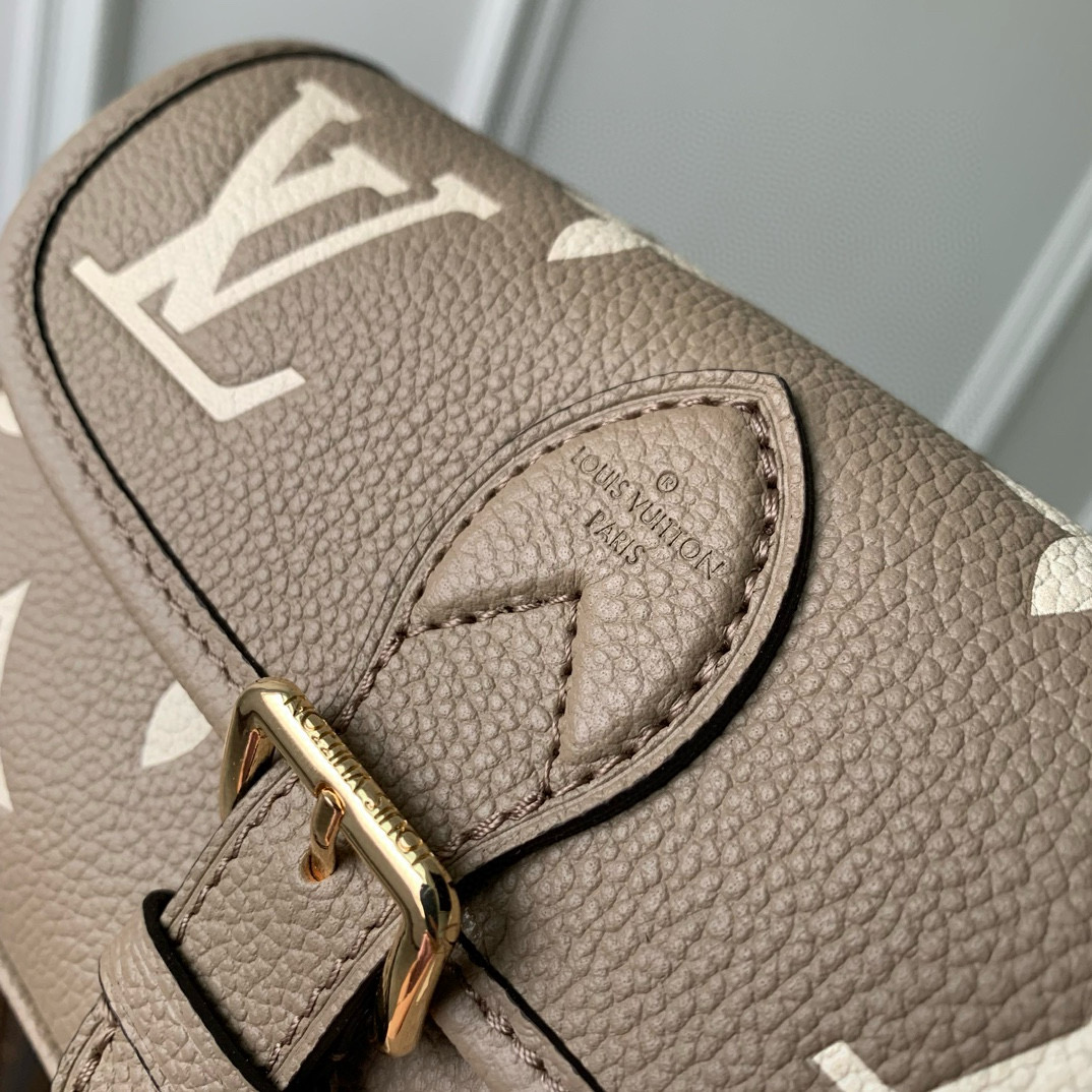 Louis Vuitton Diane Nano Baguette Bag Tourterelle Beige/Cream with Gold Hardware