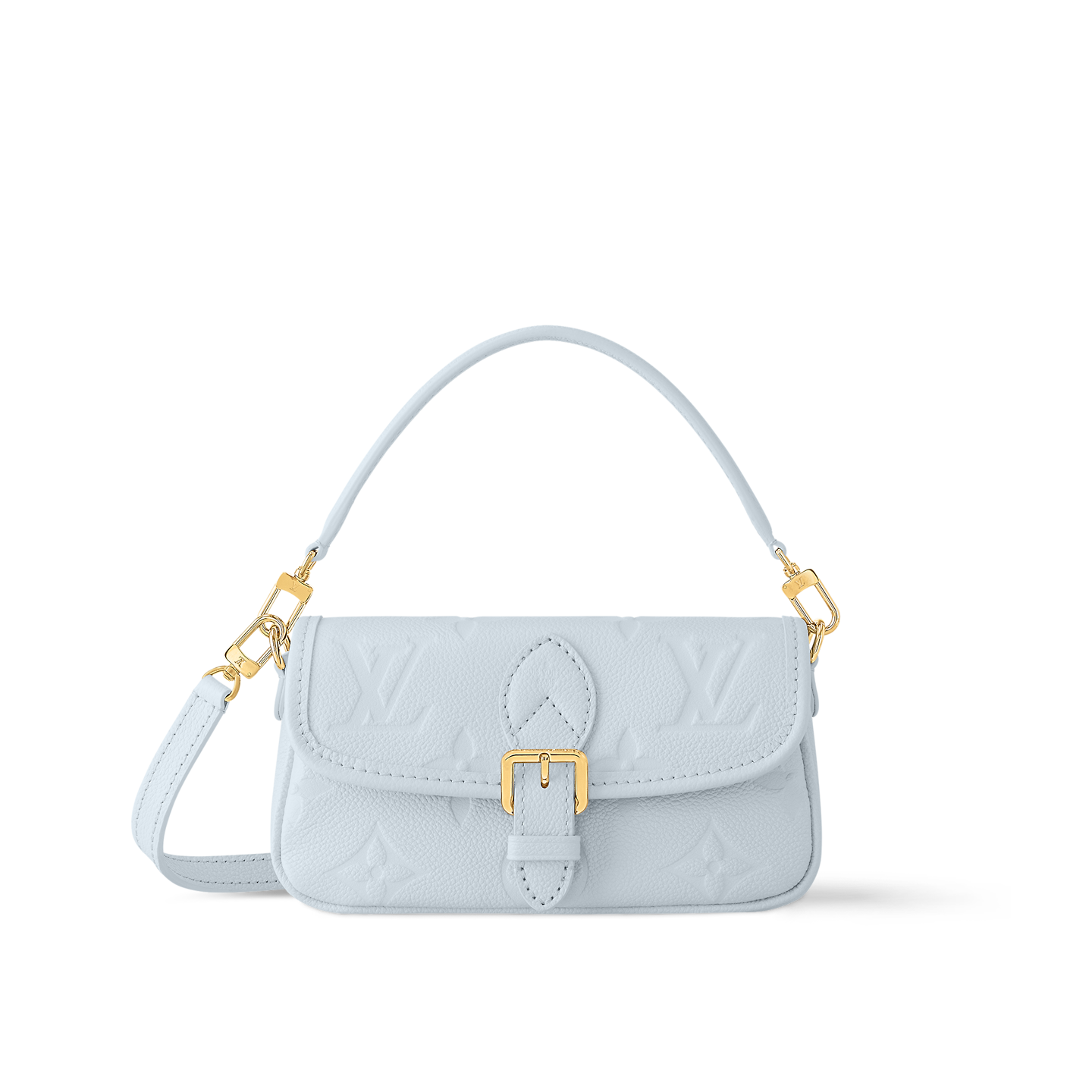 Louis Vuitton Diane Nano Baguette Bag Olympe Blue with Gold Hardware