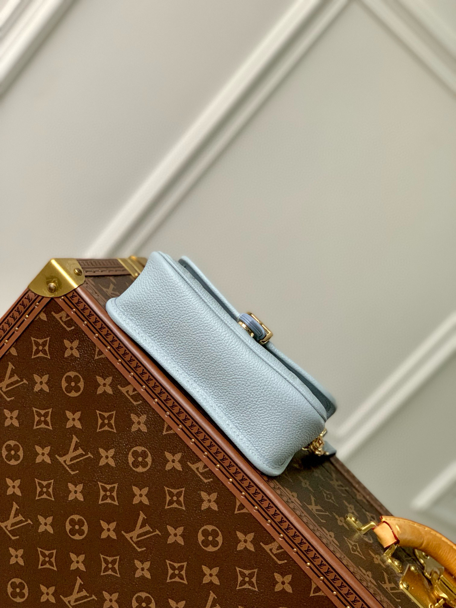 Louis Vuitton Diane Nano Baguette Bag Olympe Blue with Gold Hardware