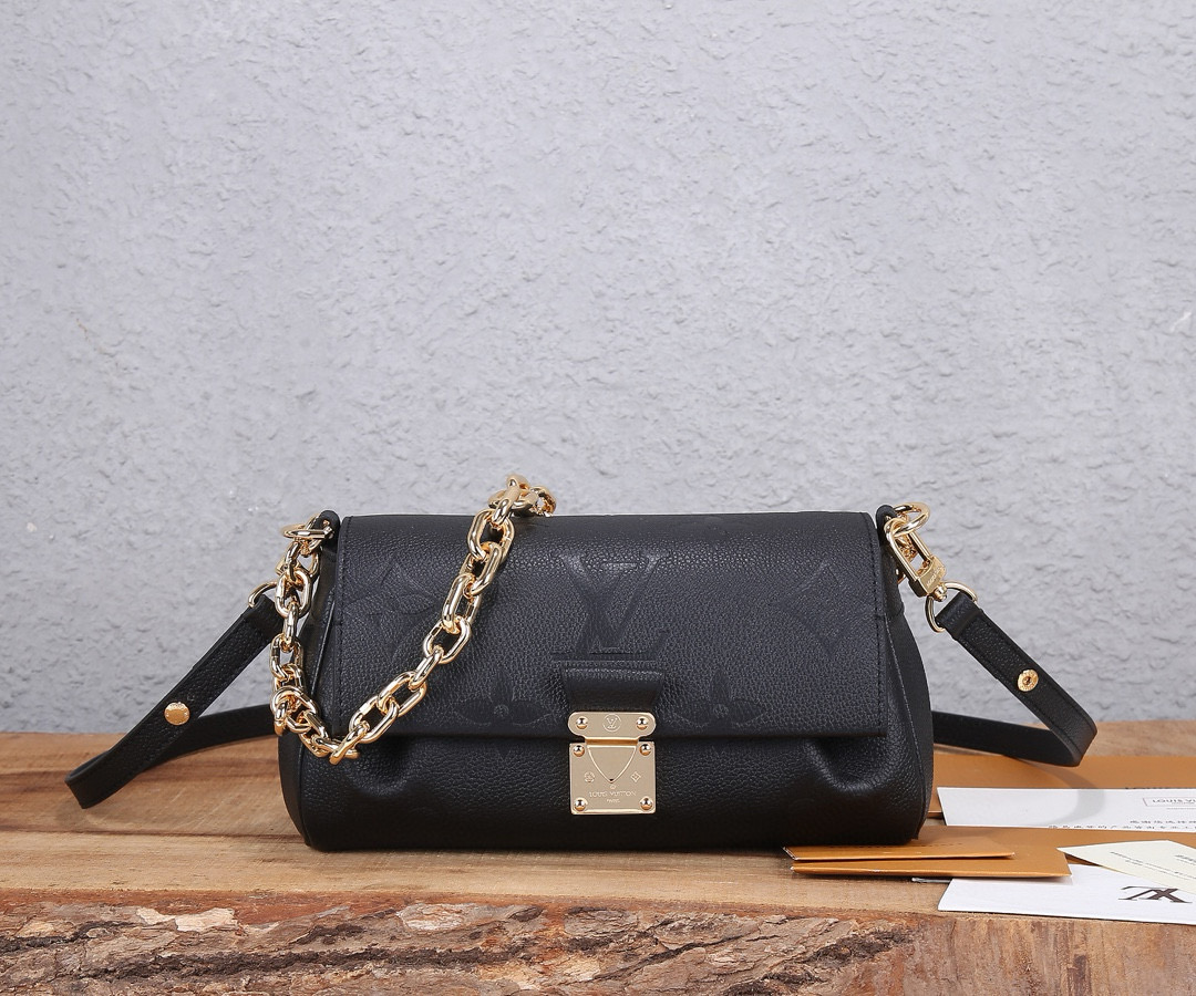 Louis Vuitton Favorite Bag Black with Gold Hardware