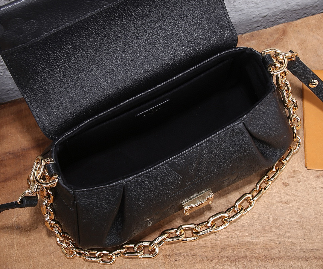 Louis Vuitton Favorite Bag Black with Gold Hardware