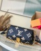 Louis Vuitton Favorite Bag Black/Beige with Gold Hardware