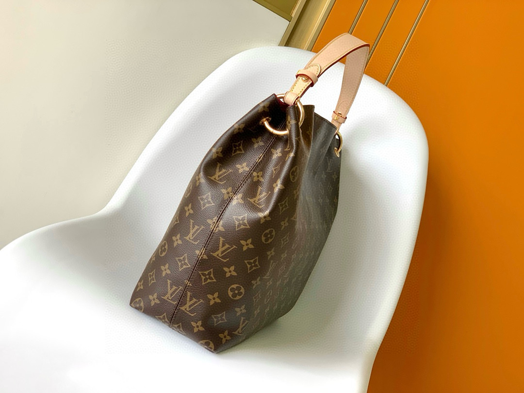 Louis Vuitton Graceful MM Bag Monogram with Gold Hardware