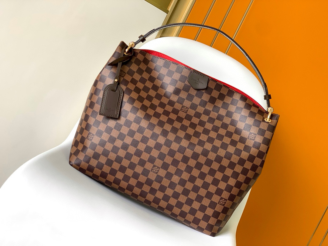 Louis Vuitton Graceful MM Bag Damier Ebene with Gold Hardware