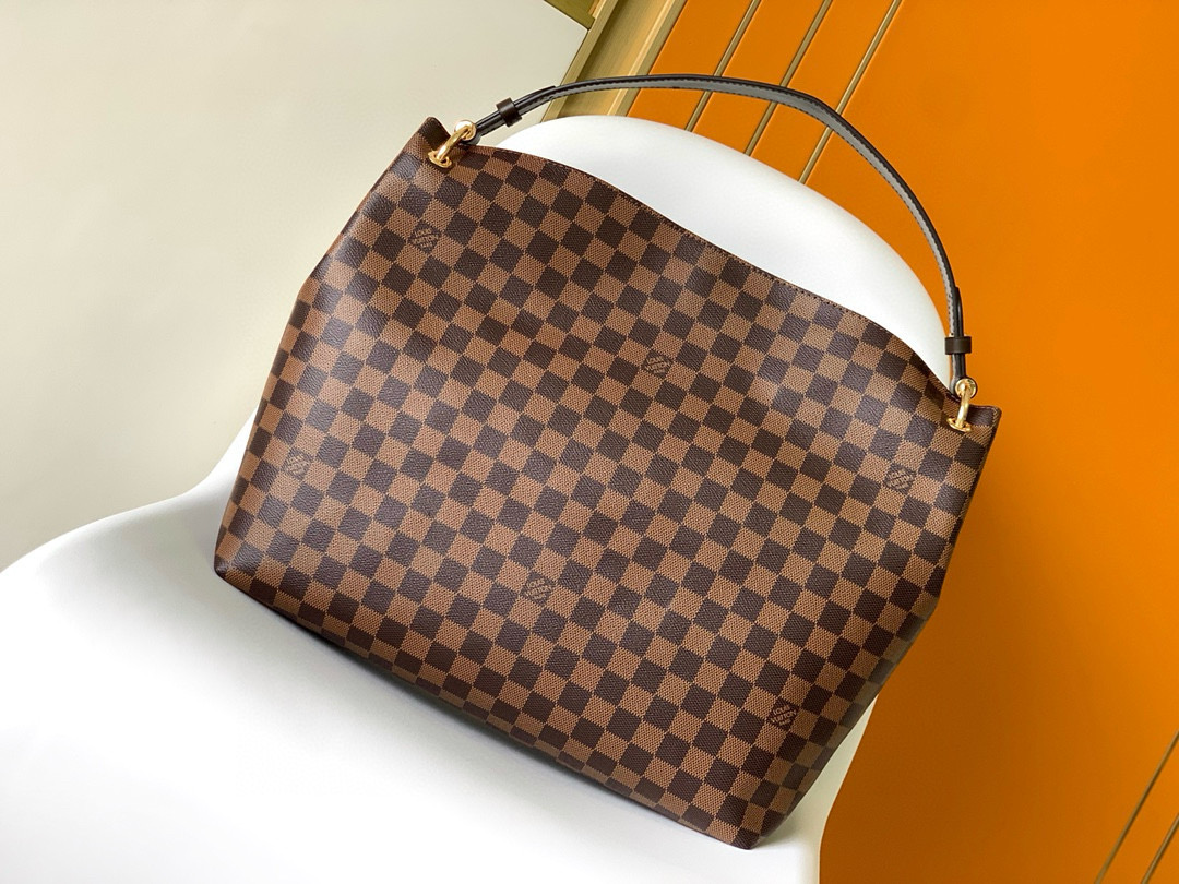 Louis Vuitton Graceful MM Bag Damier Ebene with Gold Hardware