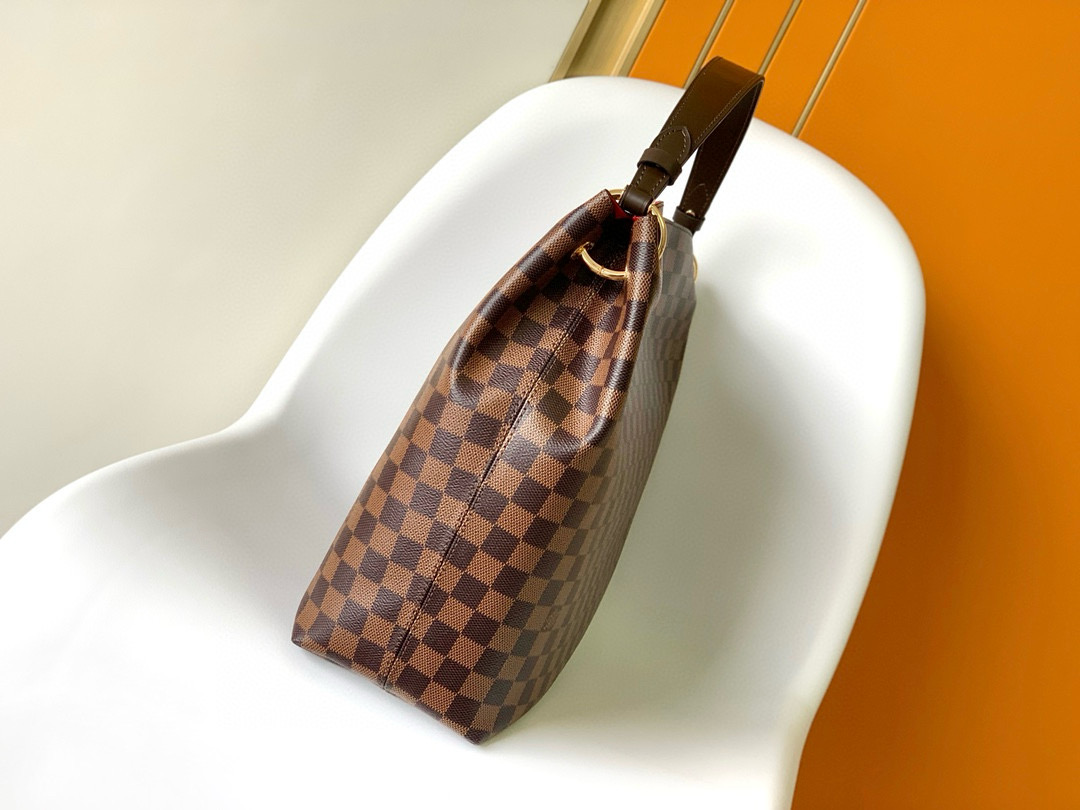 Louis Vuitton Graceful MM Bag Damier Ebene with Gold Hardware