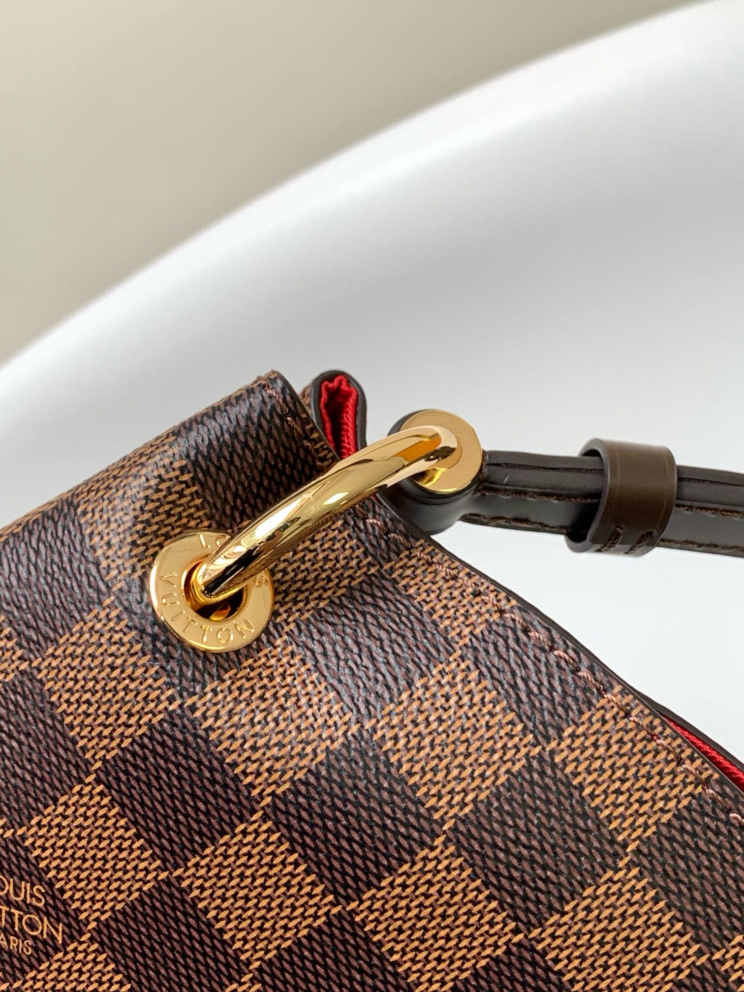 Louis Vuitton Graceful MM Bag Damier Ebene with Gold Hardware