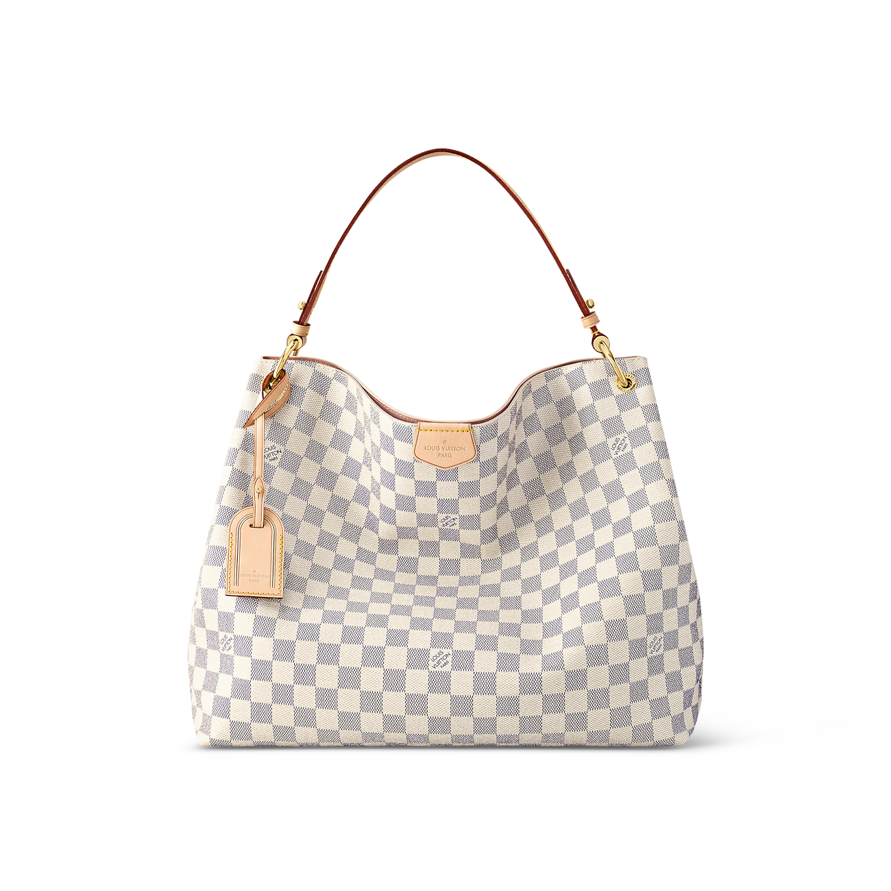 Louis Vuitton Graceful MM Bag Damier Azur with Gold Hardware