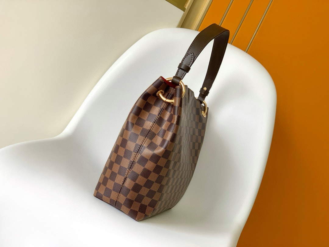 Louis Vuitton Graceful PM Bag Damier Ebene with Gold Hardware