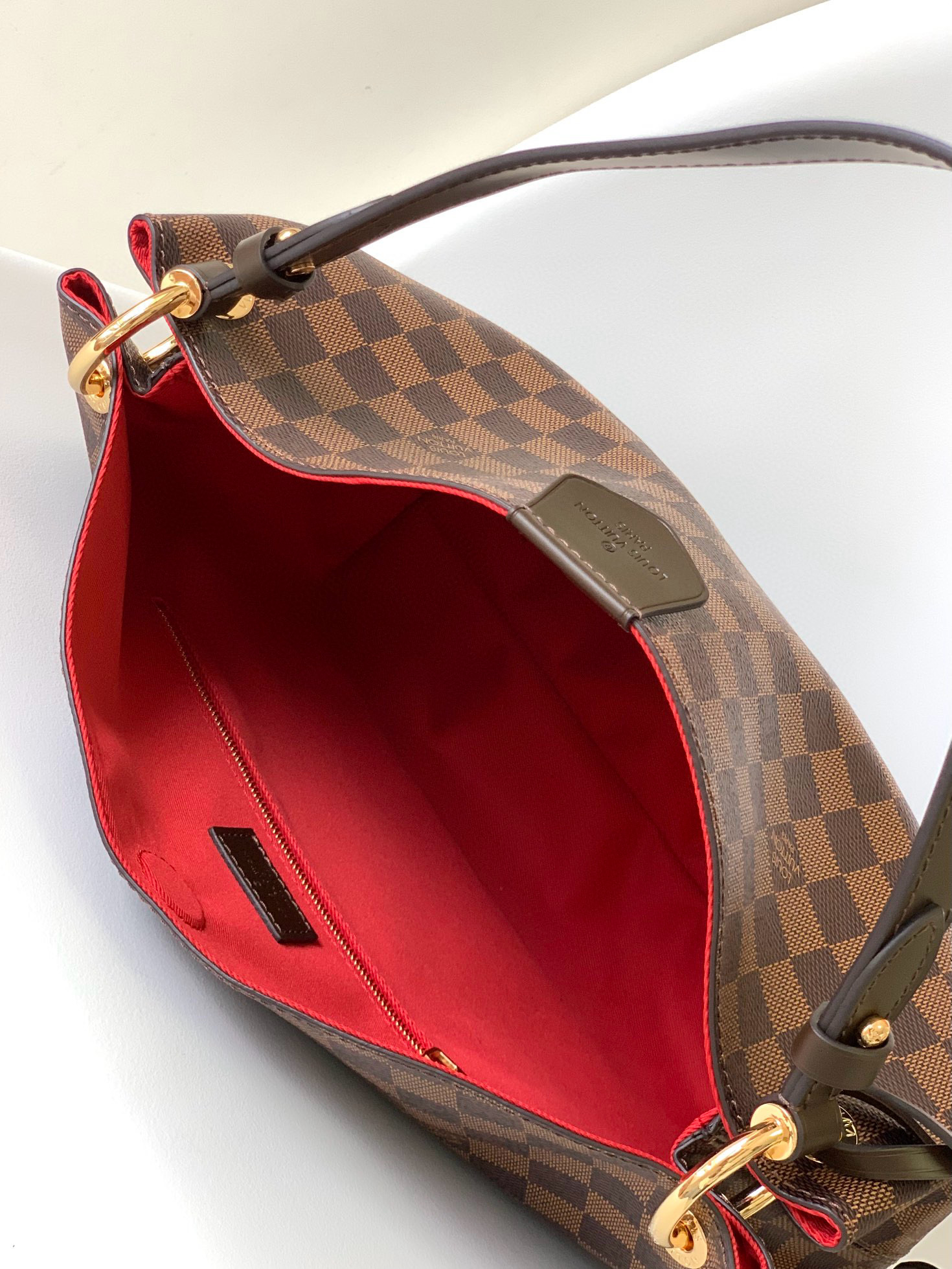 Louis Vuitton Graceful PM Bag Damier Ebene with Gold Hardware