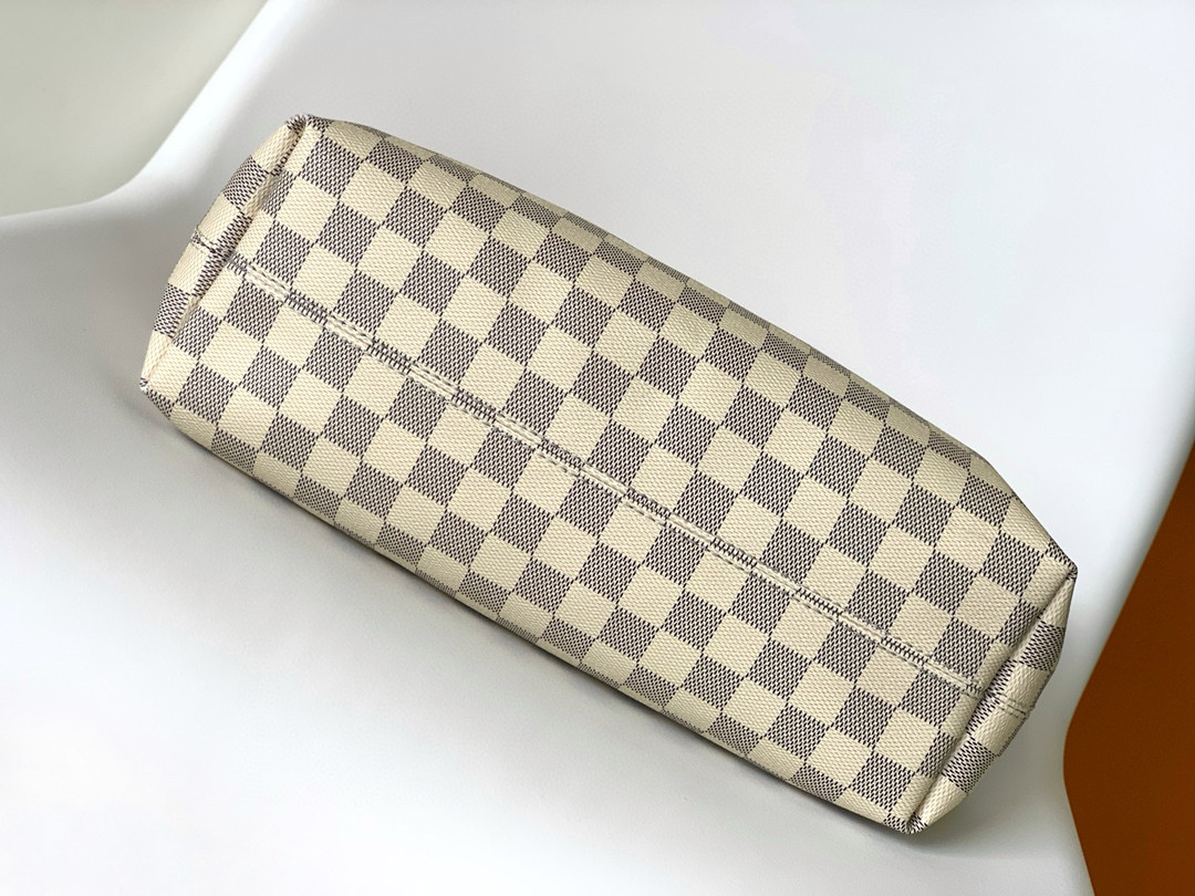 Louis Vuitton Graceful PM Bag Damier Azur with Gold Hardware