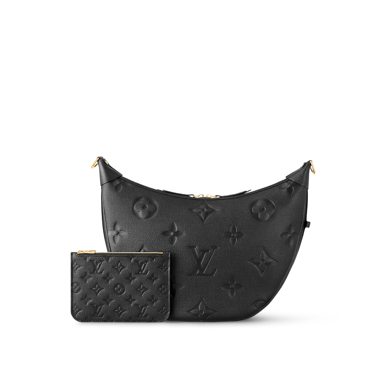 Louis Vuitton Loop Hobo Bag Black with Gold Hardware