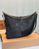 Louis Vuitton Loop Hobo Bag Black with Gold Hardware